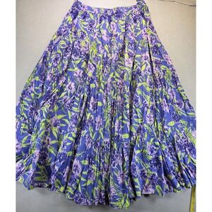Maxi Skirt Broomstick 1X Floral Tiered Cottage Prairie Bohemian Sarah Arizona